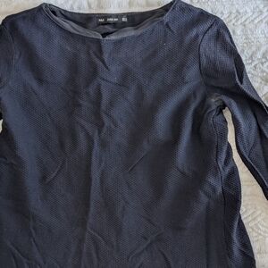 Zara Elegant Dark Blue Knit Top